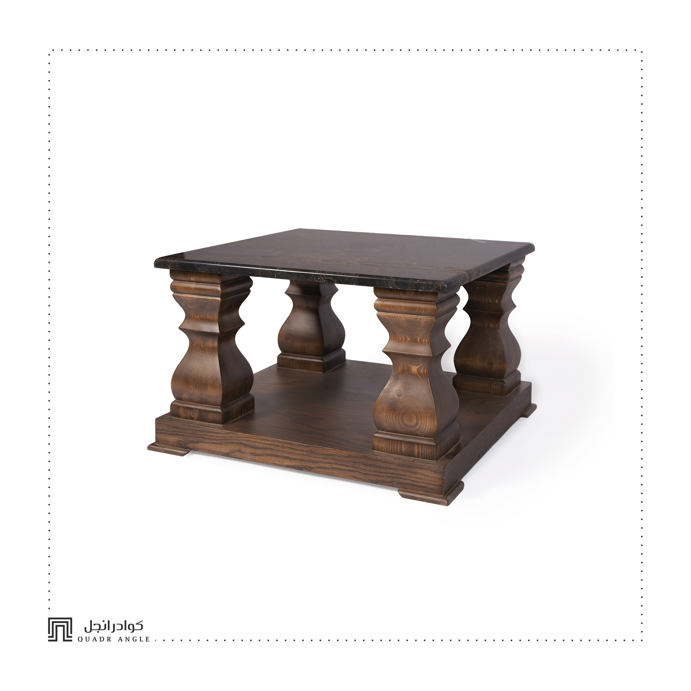 Rectangular wooden side table